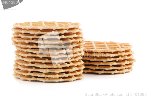 Image of Pile of sweet waffles