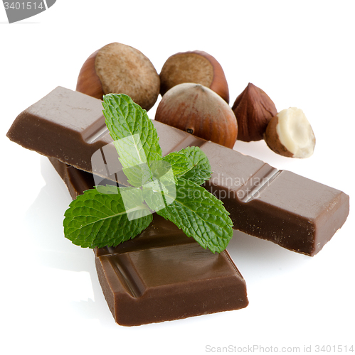 Image of Closeup detail of chocolate parts