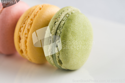 Image of Macarons on a white plate