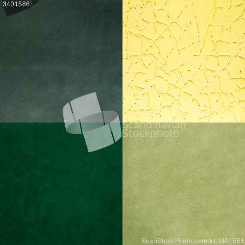 Image of Set of green leather samples