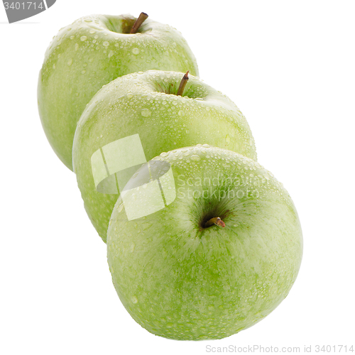 Image of Three fresh green apples