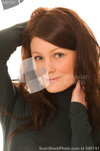 Image of Portrait of young beautiful woman