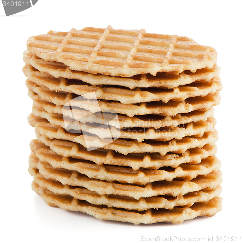 Image of Pile of sweet waffles