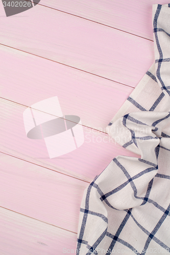 Image of Blue towel over table