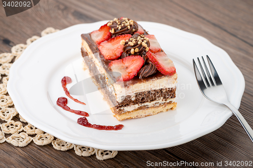 Image of Chocolate strawberry cake 