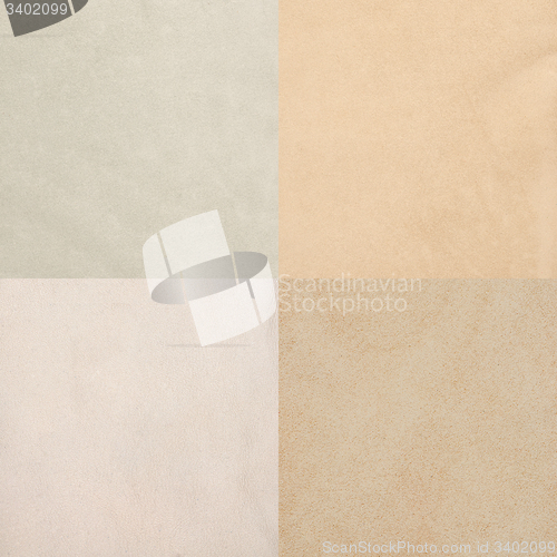 Image of Set of beige leather samples