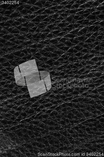 Image of Natural qualitative black leather texture. Close up. 