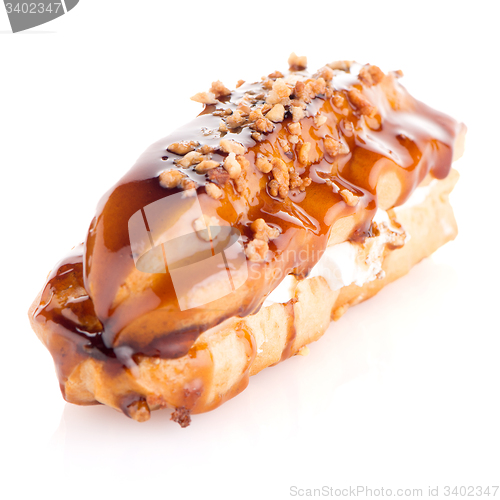 Image of Eclair with caramel decoration