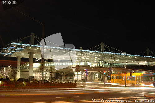 Image of Train station by night