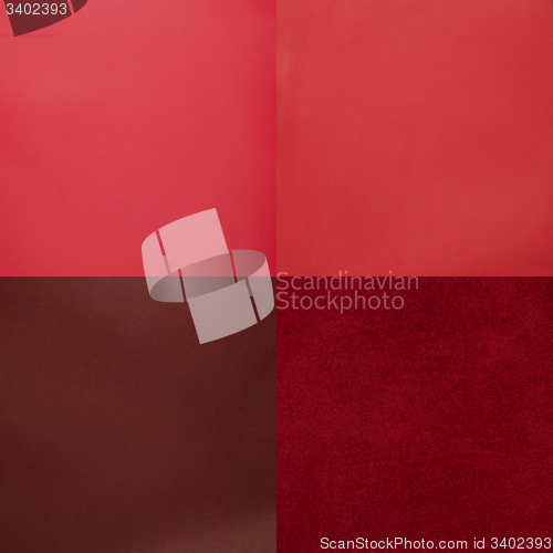 Image of Set of red leather samples