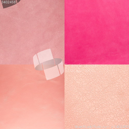 Image of Set of pink leather samples