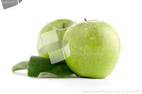 Image of Two fresh green apples