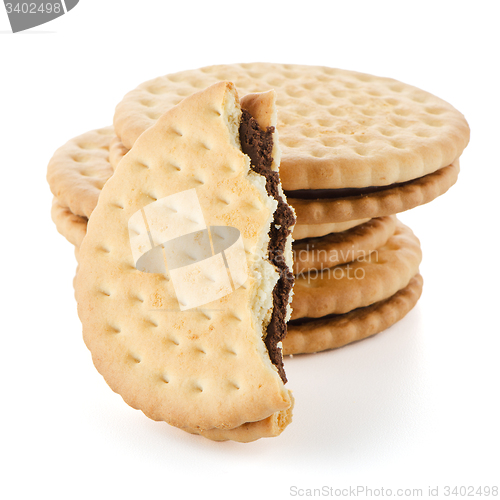 Image of Sandwich biscuits with chocolate filling