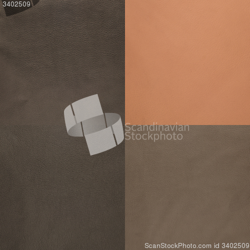 Image of Set of brown leather samples