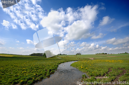 Image of Small river and framland