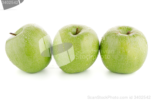 Image of Three fresh green apples