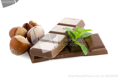 Image of Closeup detail of chocolate parts