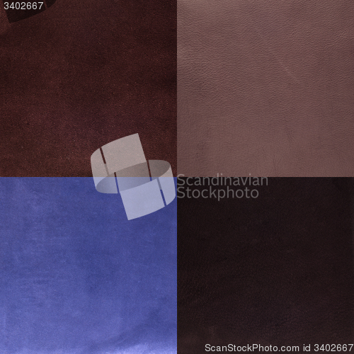 Image of Set of purple leather samples