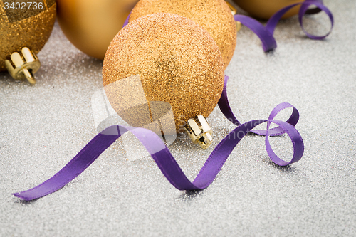 Image of Golden christmas balls