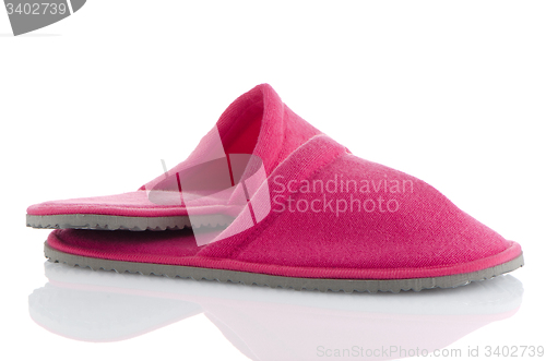 Image of A pair of pink slippers