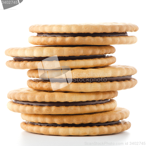 Image of Sandwich biscuits with chocolate filling