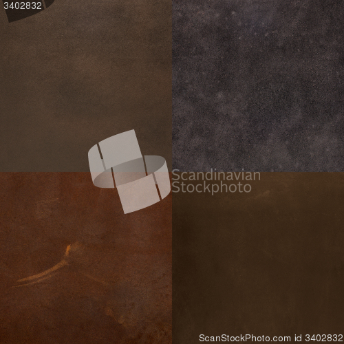 Image of Set of brown leather samples