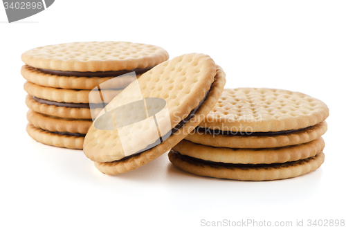 Image of Sandwich biscuits with chocolate filling