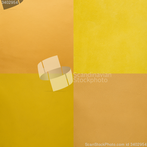 Image of Set of yellow leather samples