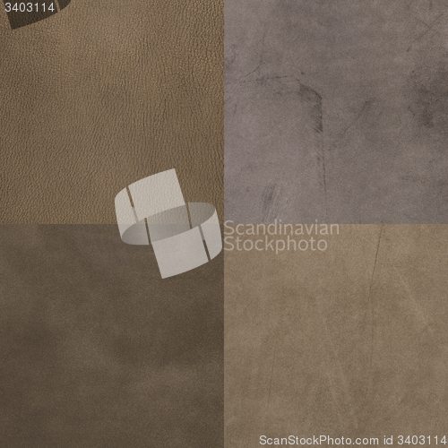 Image of Set of grey leather samples