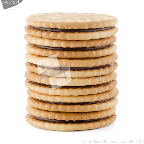 Image of Sandwich biscuits with chocolate filling