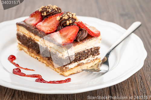 Image of Chocolate strawberry cake 