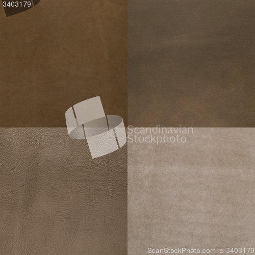 Image of Set of brown leather samples