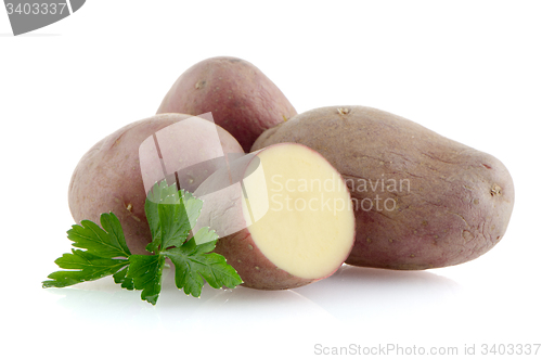 Image of Red sliced potatoes
