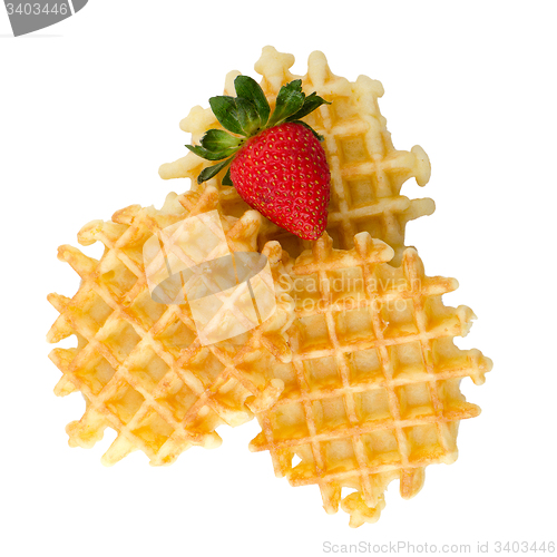 Image of Waffles and strawberry