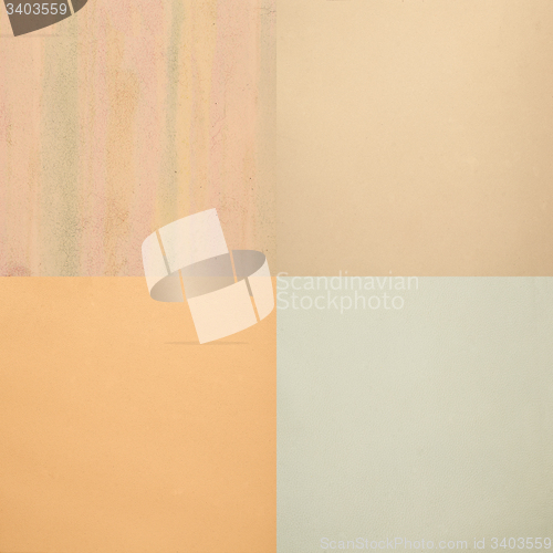 Image of Set of beige leather samples