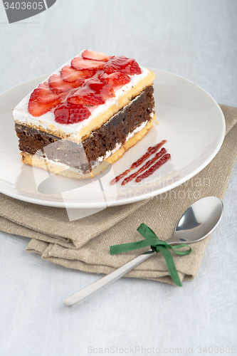 Image of Chocolate strawberry cake 