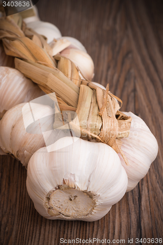 Image of Garlics on table