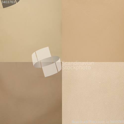 Image of Set of beige leather samples