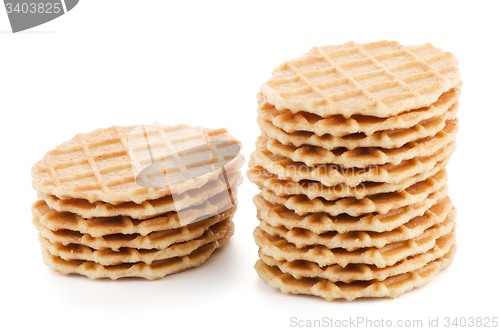 Image of Pile of sweet waffles