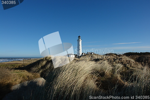 Image of Lighthouse, blue sky