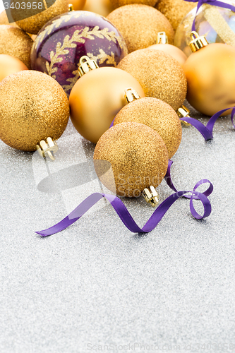 Image of Golden christmas balls