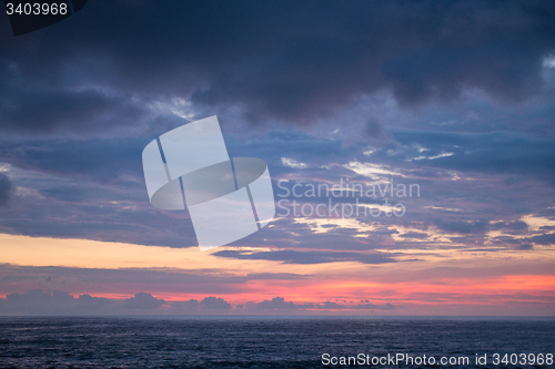 Image of Sunset cloudy sky