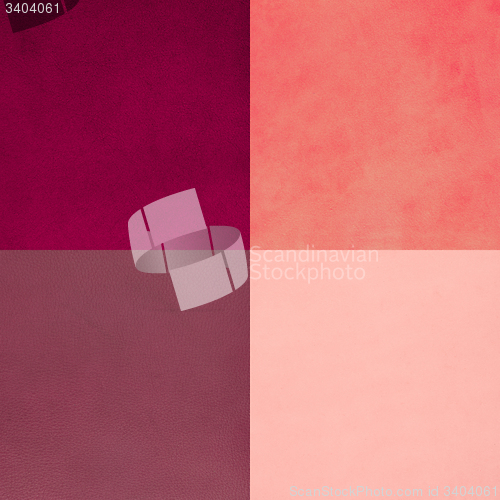 Image of Set of pink leather samples