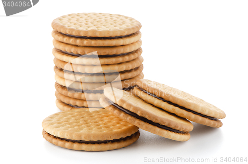 Image of Sandwich biscuits with chocolate filling