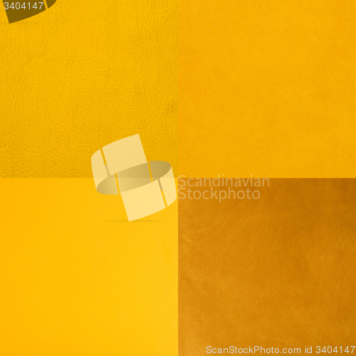 Image of Set of yellow leather samples