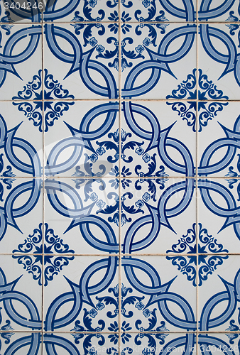 Image of Traditional Portuguese glazed tiles