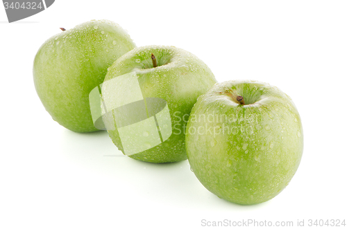 Image of Three fresh green apples