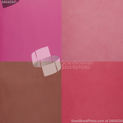 Image of Set of pink leather samples