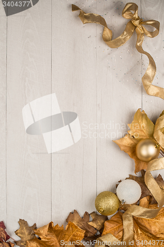 Image of Christmas decorations frame 