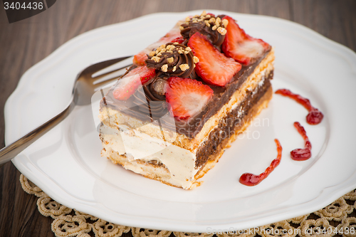 Image of Chocolate strawberry cake 